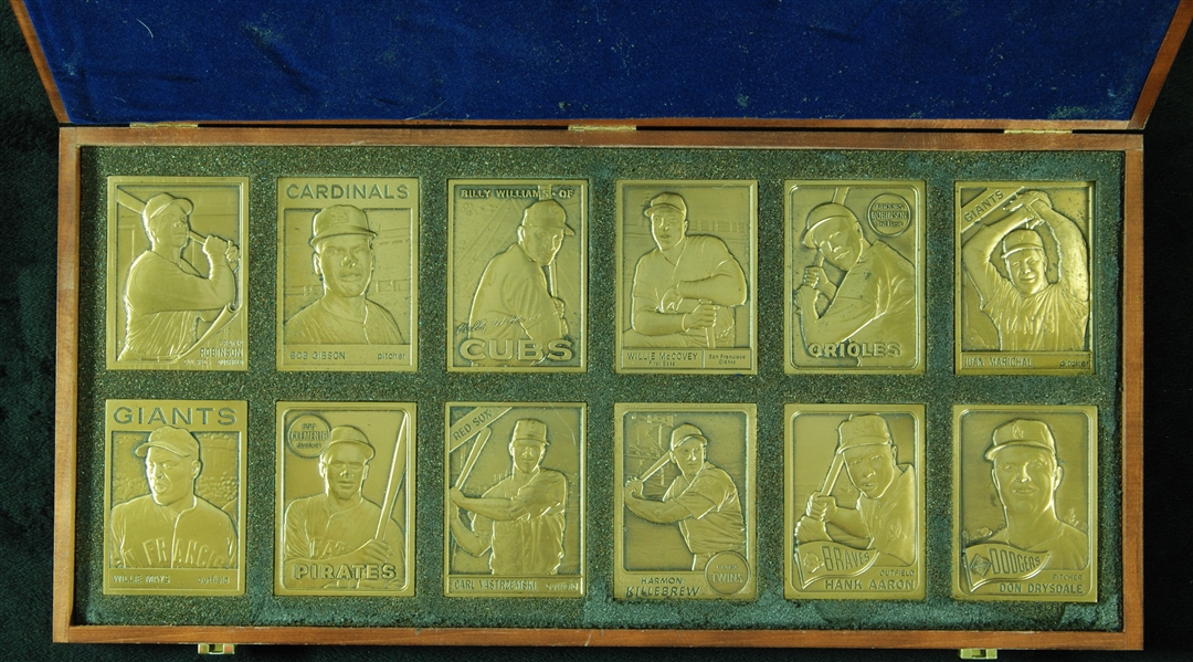 1995 Topps Legends of the 1960’s Bronze Card Set in Walnut Case (12)