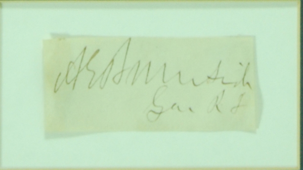 Civil War General Ambrose E. Burnside Cut Signature Framed Display (BAS)