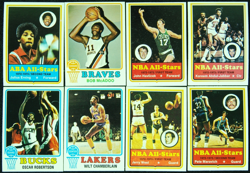 Super High-Grade 1973-74 Topps Basketball Complete Set (264)
