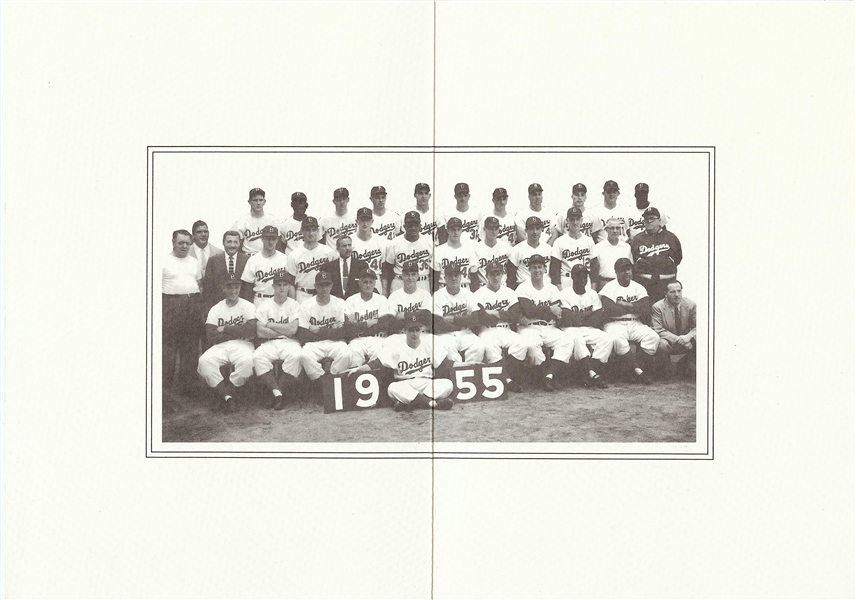 1955 Brooklyn Dodgers Christmas Card With Team Photo