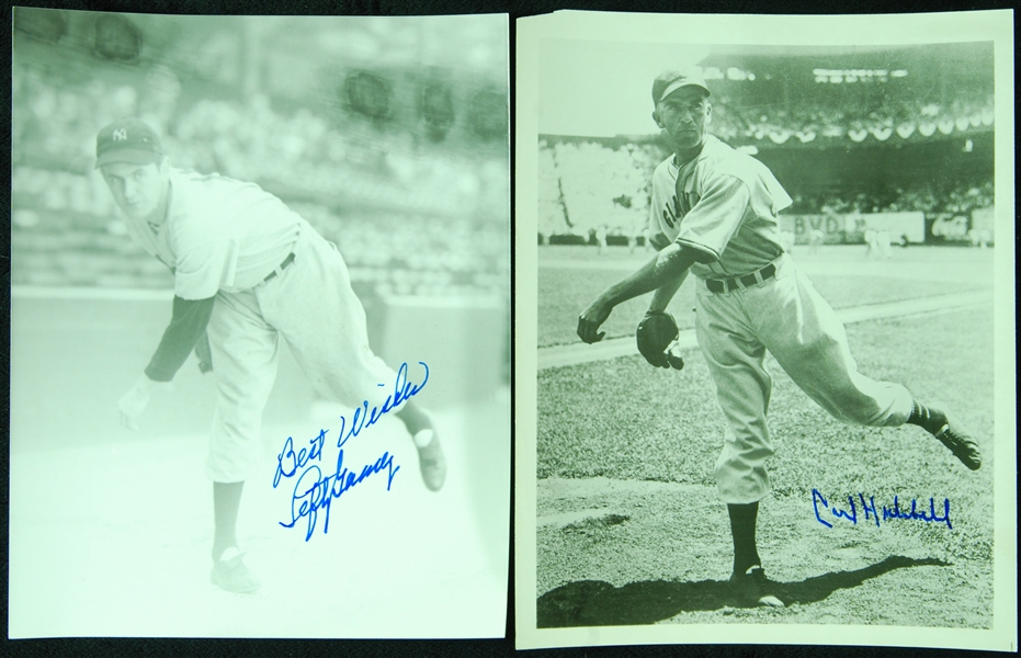 Lefty Gomez & Carl Hubbell Signed 8x10 Photos (2)