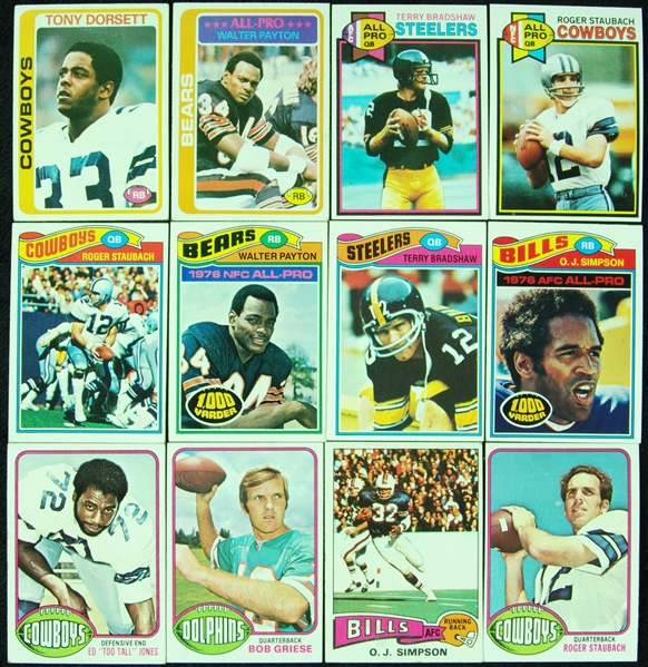 1970’s Topps Football Massive Group With 265 HOFers (957)