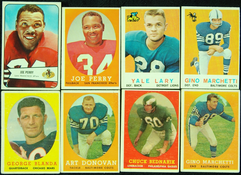 1950’s Topps and Bowman Football Group With HOFers (76)