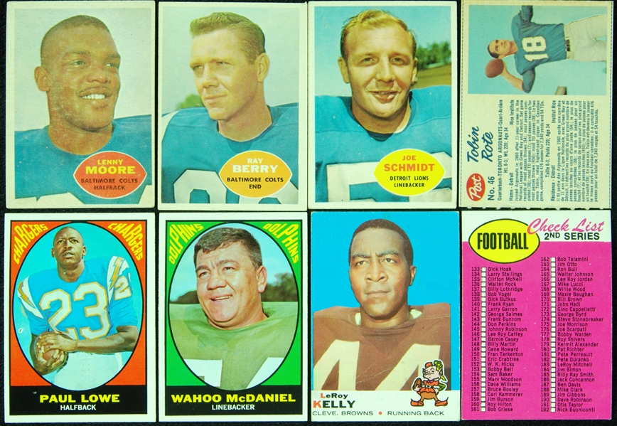 1960’s Topps and Philly Gum Football Group With HOFers (253)