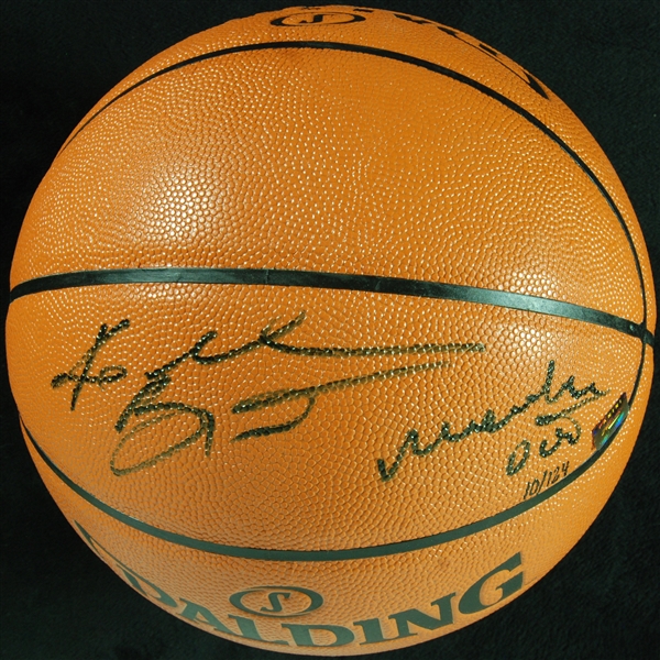 Kobe Bryant Signed Spalding Basketball Mamba Out (10/124) (Panini)