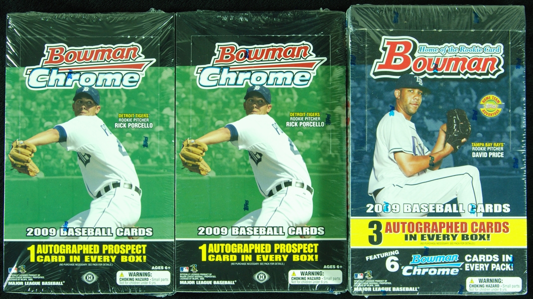 2009 Bowman Chrome (2) and Bowman HTA Boxes (3)