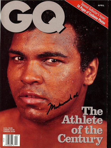 Muhammad Ali Signed GQ Magazine (April 1998) (JSA)