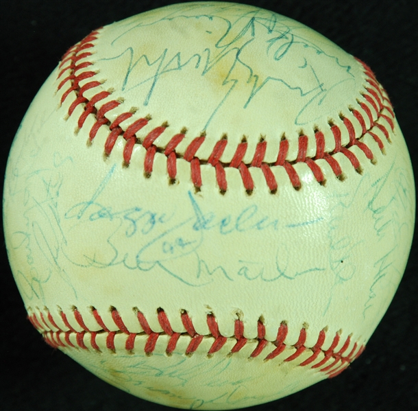 1978 New York Yankees Team-Signed OAL Baseball (29) (JSA)