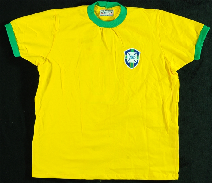 Pele Signed Brazil 1970 World Cup Style Jersey (BAS)