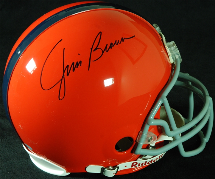 Jim Brown Signed Syracuse Full-Size Riddell Helmet (Steiner)