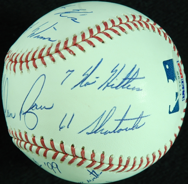 Nolan Ryan Single-Signed STAT Baseball with 8 Inscriptions (PSA/DNA)