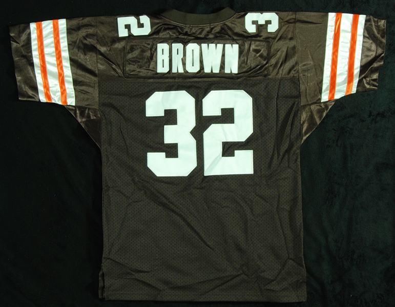 Jim Brown Signed Browns Throwback Jersey (BAS)