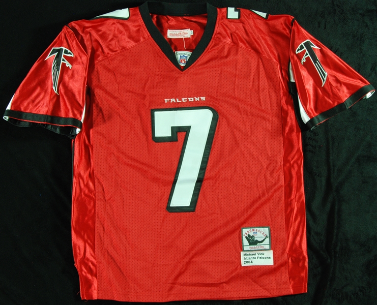 Michael Vick Signed Falcons Mitchell and Ness Jersey (Vick Hologram) (BAS)