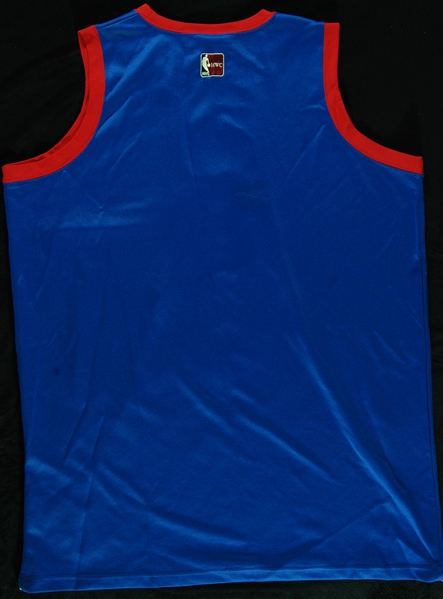 Julius Erving Signed Sixers Warm-Up Jersey (BAS)