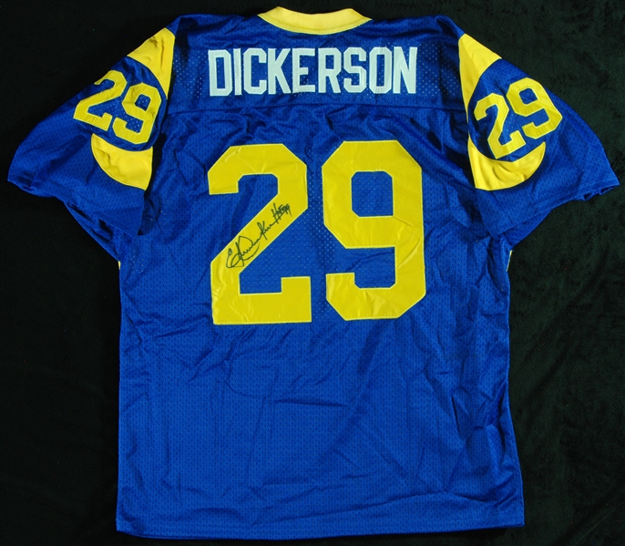 Eric Dickerson Signed Rams Jersey Inscribed HOF 99 (BAS)