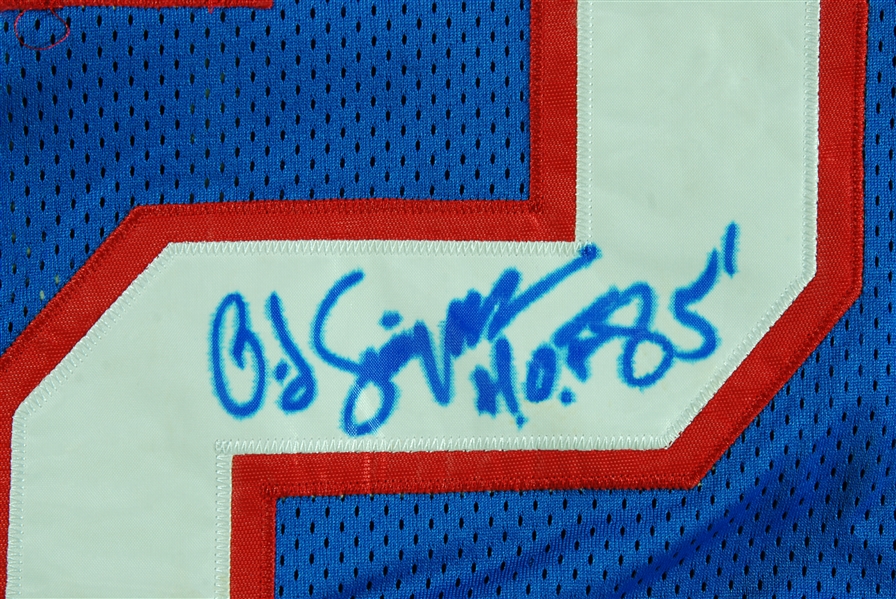 O.J. Simpson Signed Bills Mitchell & Ness Jersey Inscribed HOF 85 (BAS)