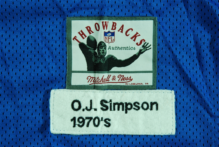 O.J. Simpson Signed Bills Mitchell & Ness Jersey Inscribed HOF 85 (BAS)