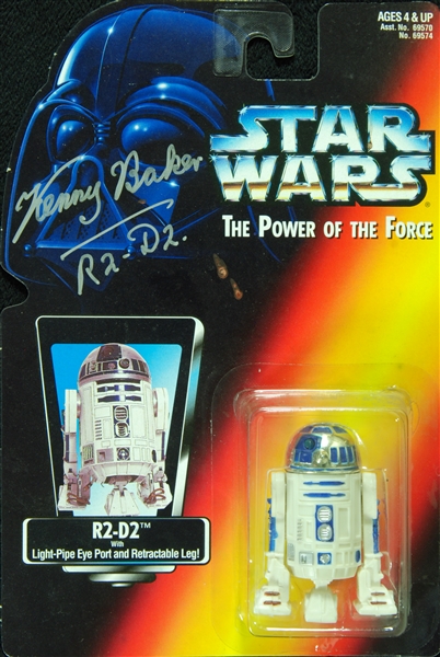 Kenny Baker Signed R2-D2 Star Wars The Power of The Force Toy (BAS)