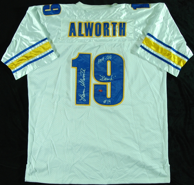 Lance Alworth Signed Chargers Mitchell and Ness Jersey (BAS)