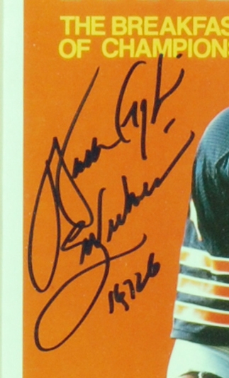 Walter Payton Signed Wheaties 8x10 Photo with Helmet in Shadowbox (BAS)