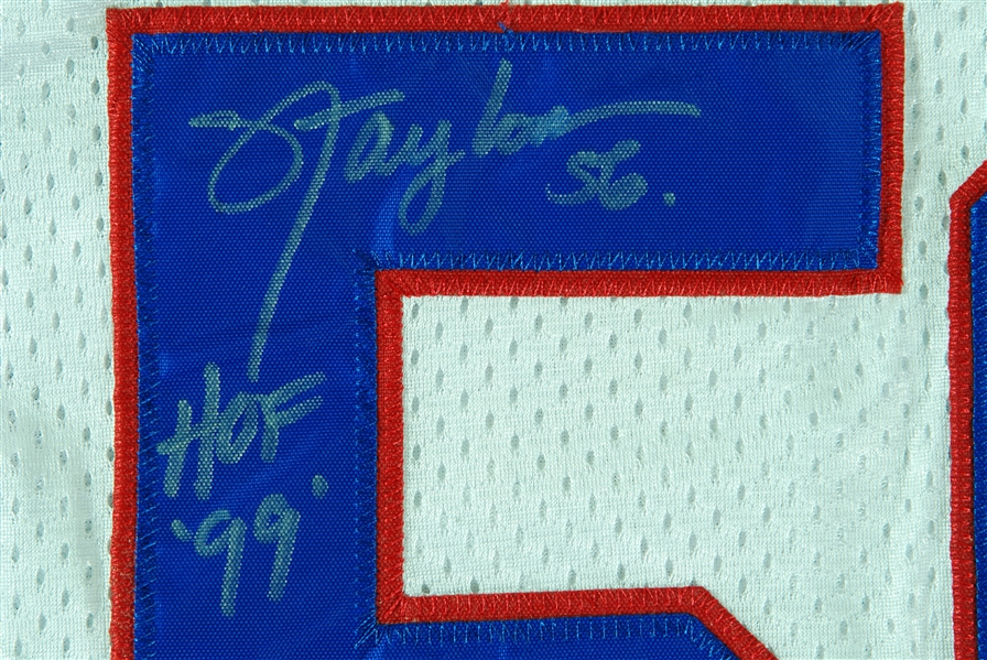 Lawrence Taylor Signed Giants Mitchell and Ness Jersey Inscribed HOF 99 (BAS)