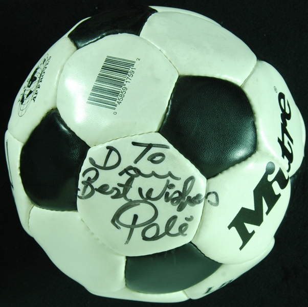 Pele Signed Lazer Soccer Ball (BAS)