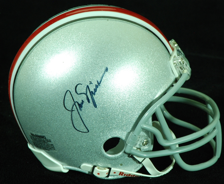 Jack Nicklaus Signed Ohio State Mini-Helmet (BAS)