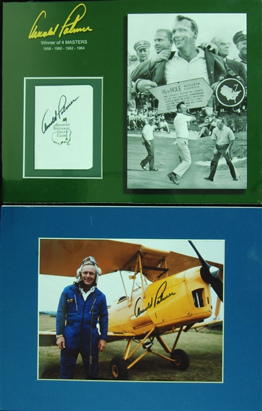 Arnold Palmer Signed Masters Scorecard & Photo in Matte (2) (PSA/DNA)