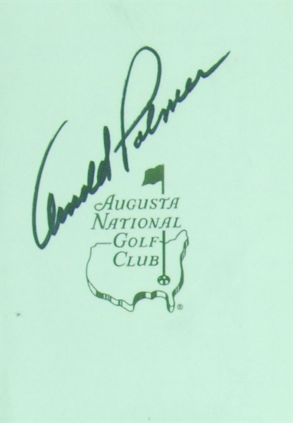 Arnold Palmer Signed Masters Scorecard & Photo in Matte (2) (PSA/DNA)