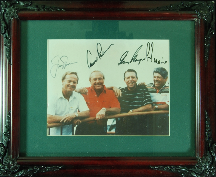 Jack Nicklaus, Arnold Palmer, Gary Player & Lee Trevino Signed 8x10 Framed Photo (BAS)