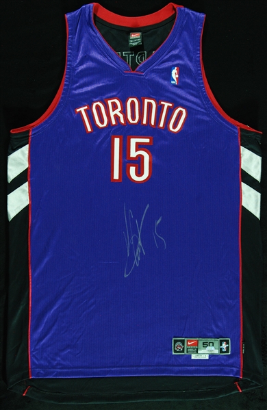Vince Carter Signed Toronto Raptors Jersey (Mounted Memories) (BAS)