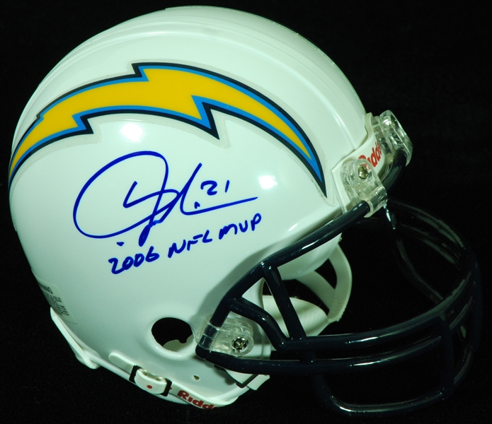 LaDainian Tomlinson Signed Chargers Mini Helmet Inscribed 2006 NFL MVP (BAS)