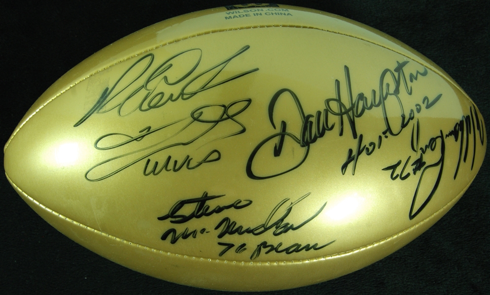 1985 Chicago Bears Defensive Line Signed Football (4) (BAS)