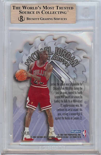 1996-97 E-X 2000 A Cut Above Michael Jordan No. 5 BGS 9.5 (Highest Graded)