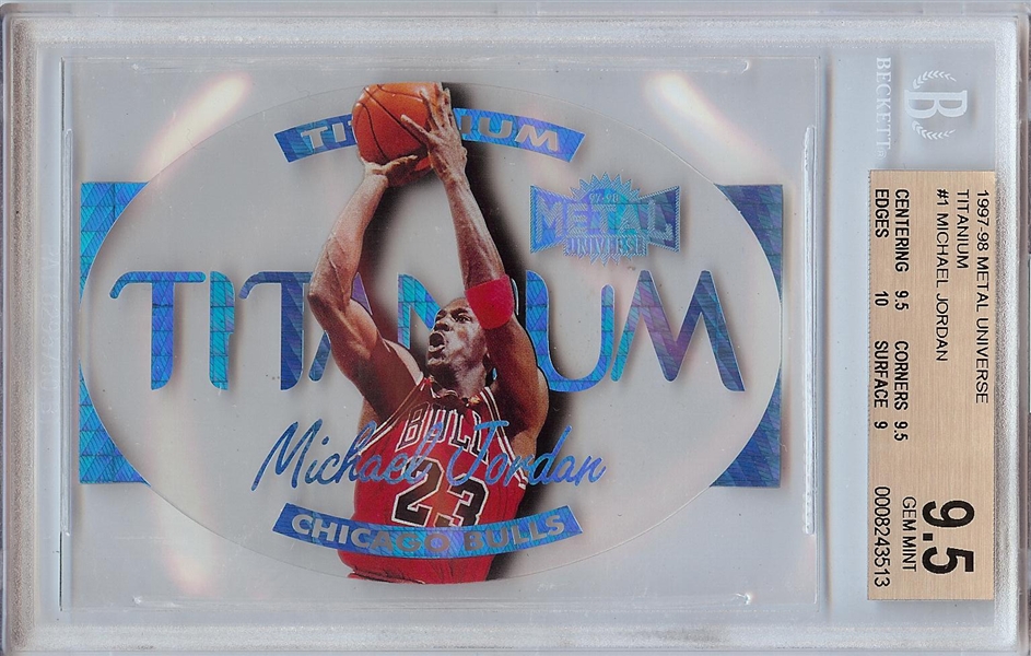 1997-98 Metal Universe Titanium Michael Jordan No. 1 BGS 9.5