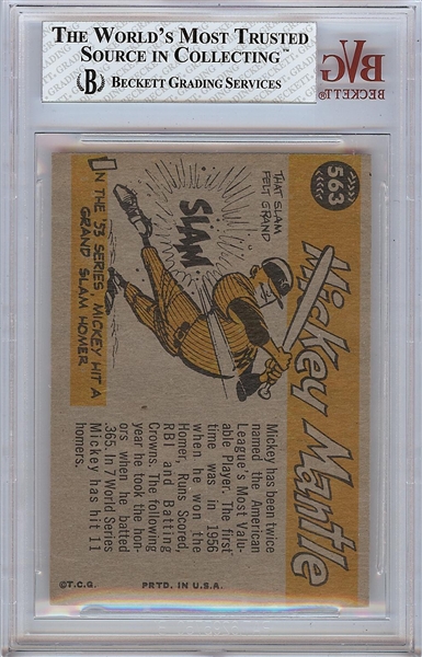 1960 Topps Mickey Mantle All-Star No. 563 BVG 4.5