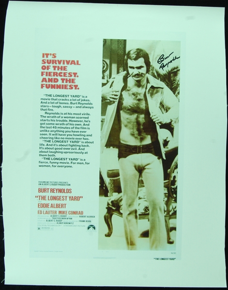 Burt Reynolds Signed Oversized The Longest Yard Canvas Print (BAS)