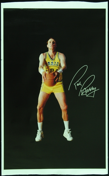 Rick Barry Signed Oversized Canvas Print (BAS)