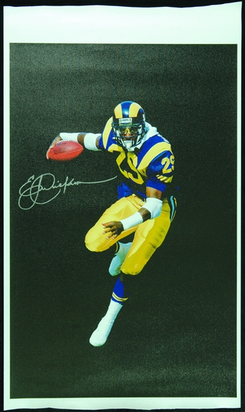 Eric Dickerson Signed Oversized Canvas Print (BAS)