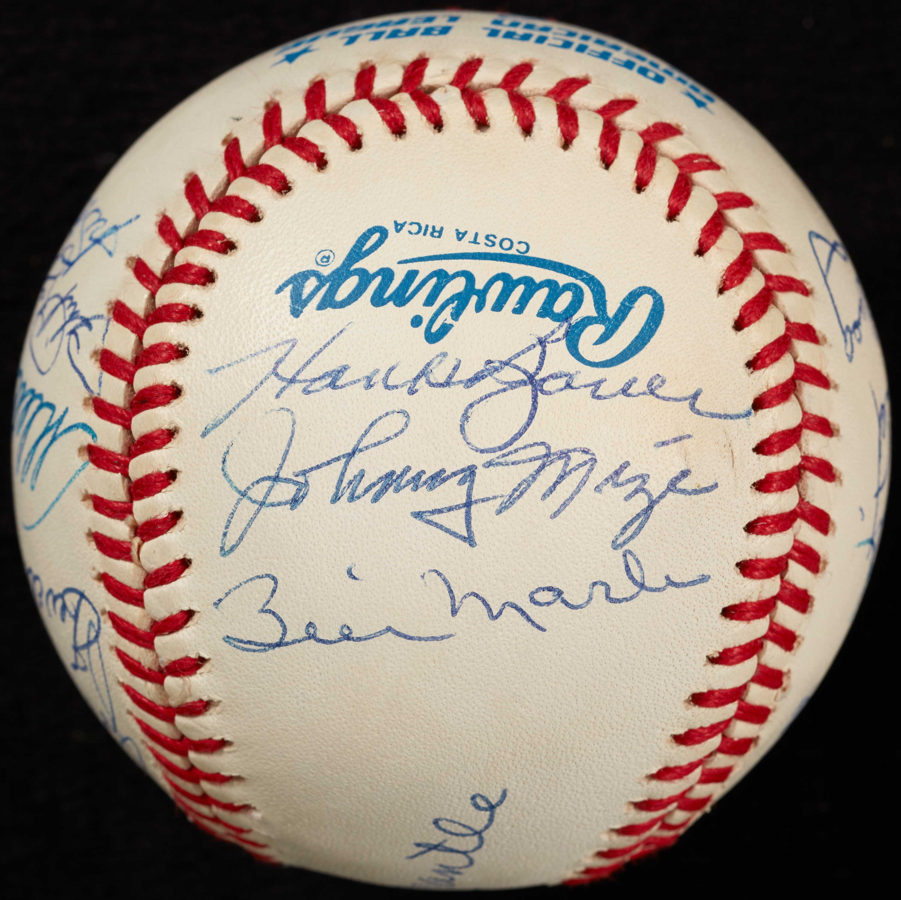 1950S Yankees Team Signed Baseball YOGI BERRA Whitey Ford Rizzuto