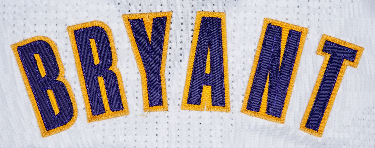 2014-15 Kobe Bryant Game Used Home White Jersey (Resolution Photomatching - 3 games Including Season-High 44 Point Game on 11/16/14)