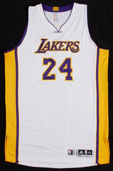 2014-15 Kobe Bryant Game Used Home White Jersey (Resolution Photomatching - 3 games Including Season-High 44 Point Game on 11/16/14)