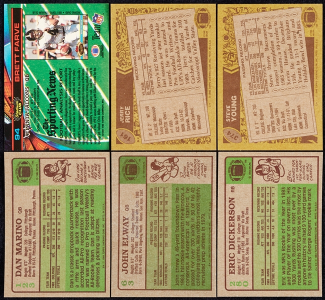 Huge Hoard 1980-90s Topps Football Pristine Sets, Plus Extras (21 Sets, Plus About 1,900 Cards)