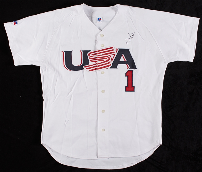 Rickie Weeks 2001-02 Team USA Game-Used Signed Jersey (USA LOA)