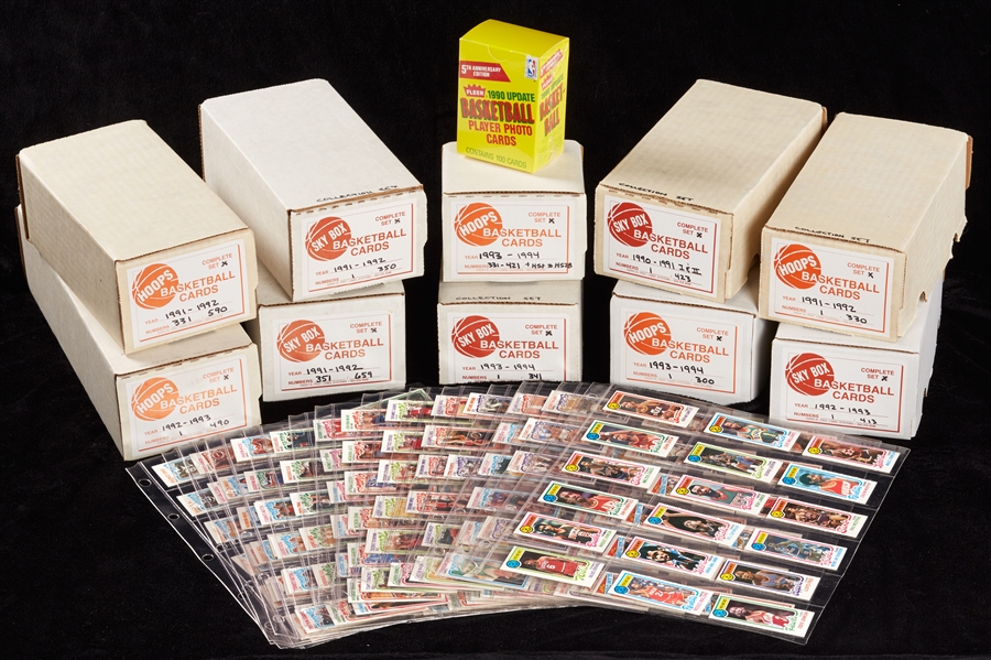 1980-81 Topps Basketball Near Set and Huge Hoard of Mostly 1990s Pristine Hoops Sets From All Manufacturers (25)