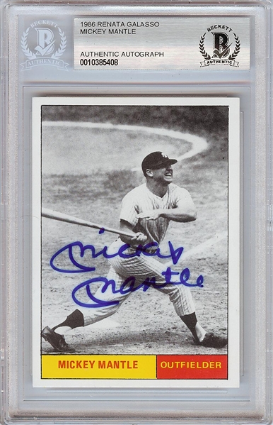 1986 Renata Galasso 1961 NY Yankees Signed Near Set with Mickey Mantle (19/27) (BAS)