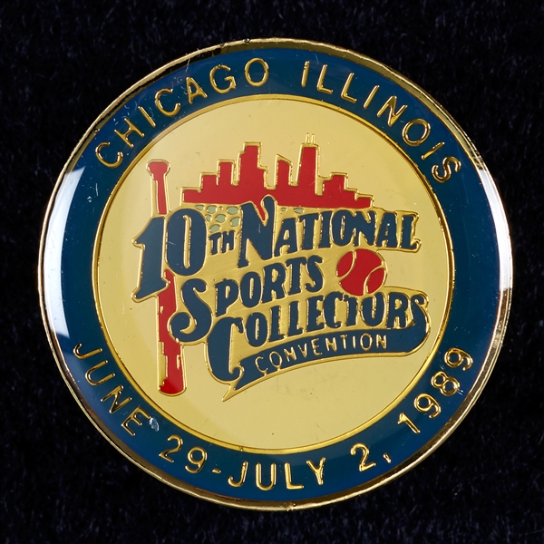 10th National Sports Collectors Convention Street Banner & Pin Hoard (1989)