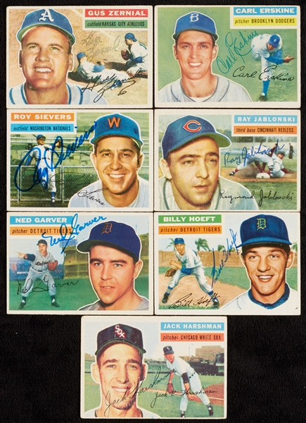 Signed 1956 Topps Baseball Group (7)