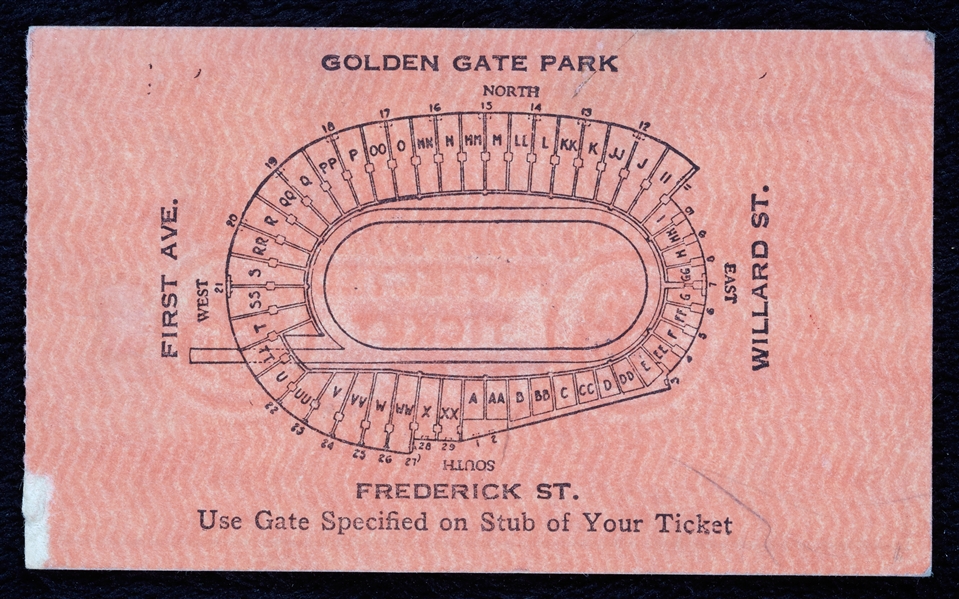 1941 East vs. West Shrine Game Ticket Stub