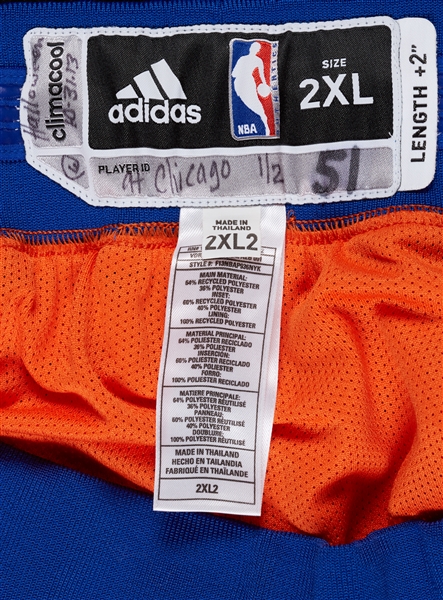 Metta World Peace 2013-14 Game-Used Knicks Halloween Jersey & Shorts (Steiner)